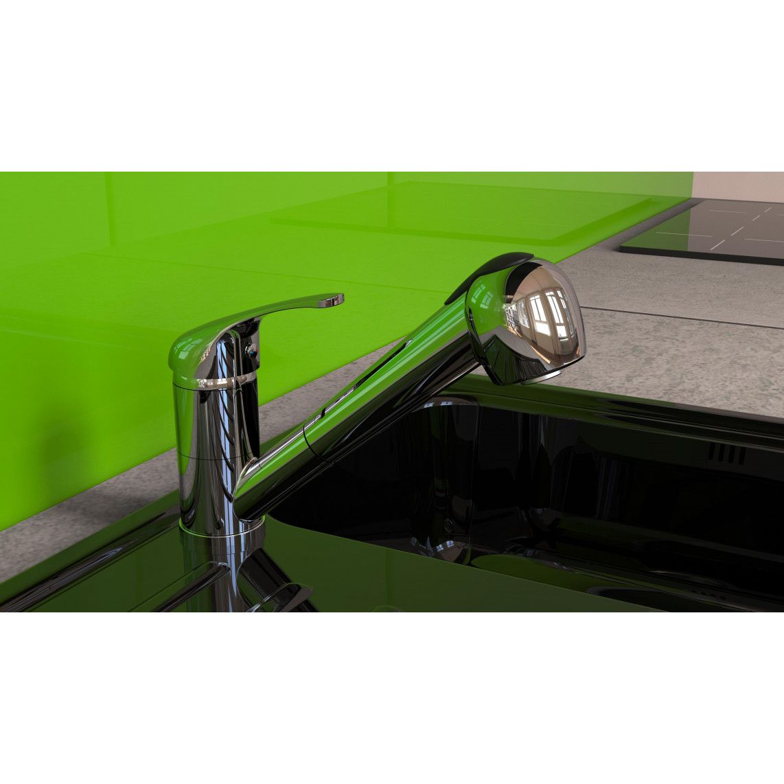 NI183CRT GRANDE VITA CLASSIC Mitigeur évier avec douchette à rincer extractible, chromé vue 3