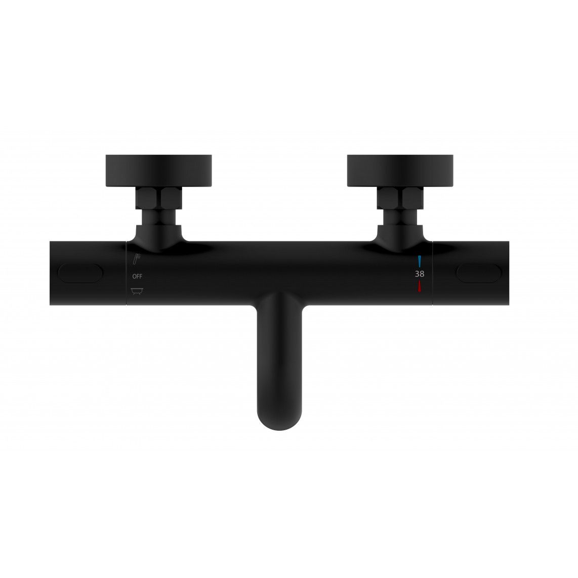33196 LOS ANGELES Thermostatische badkraan, mat zwart vue 4