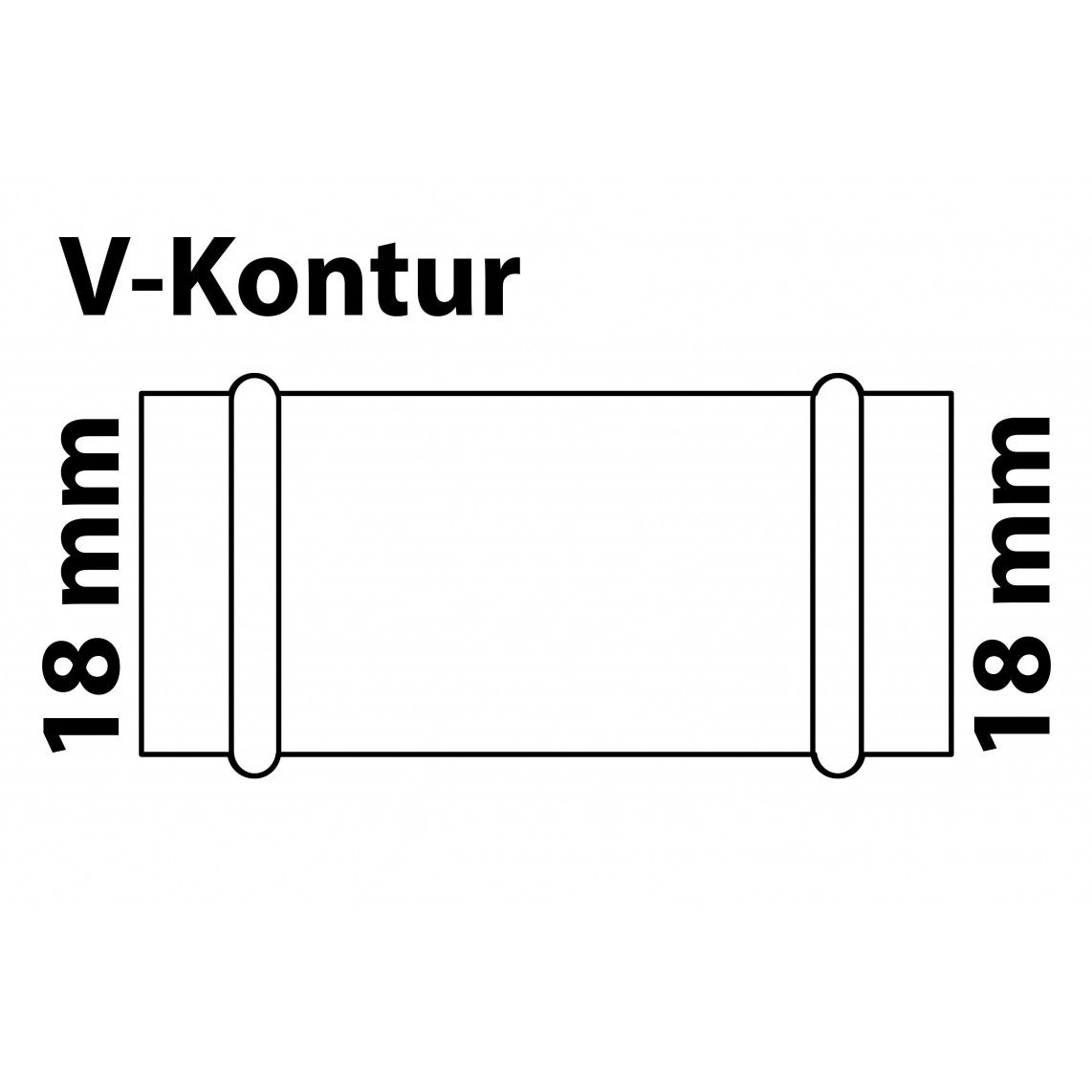 988616354 CU dubbele mof, blanco, 18 mm, 2 mofen, (P5270) vue 2