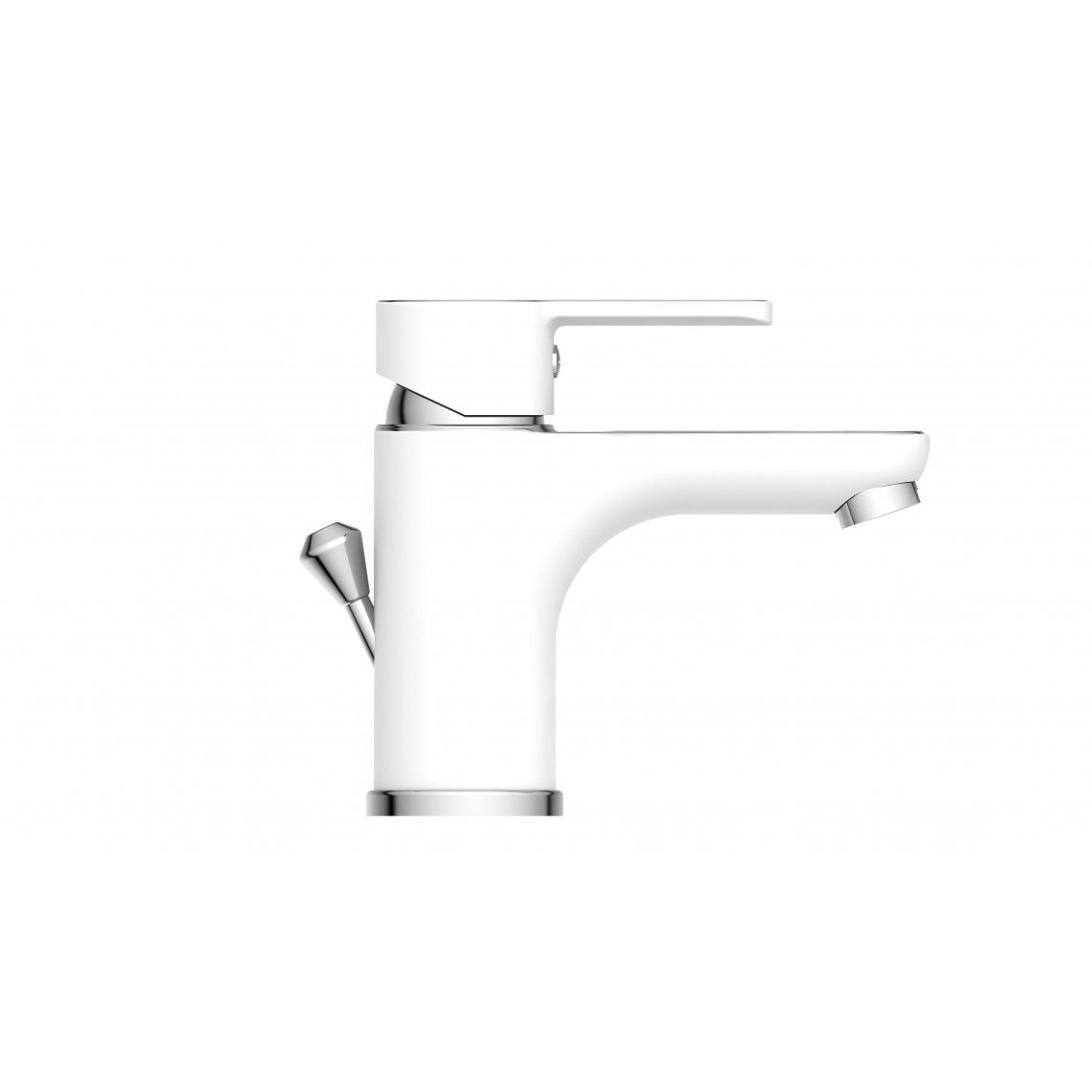 NI075DINWCR DIZIANI Mitigeur lavabo, blanc/chromé vue 3