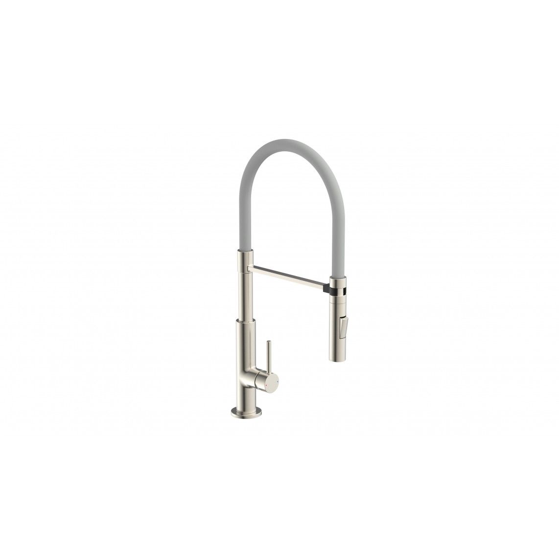 23138 DESIGN Sink mixer, stainless steel look, with soft-touch hose black/red/grey vue 3