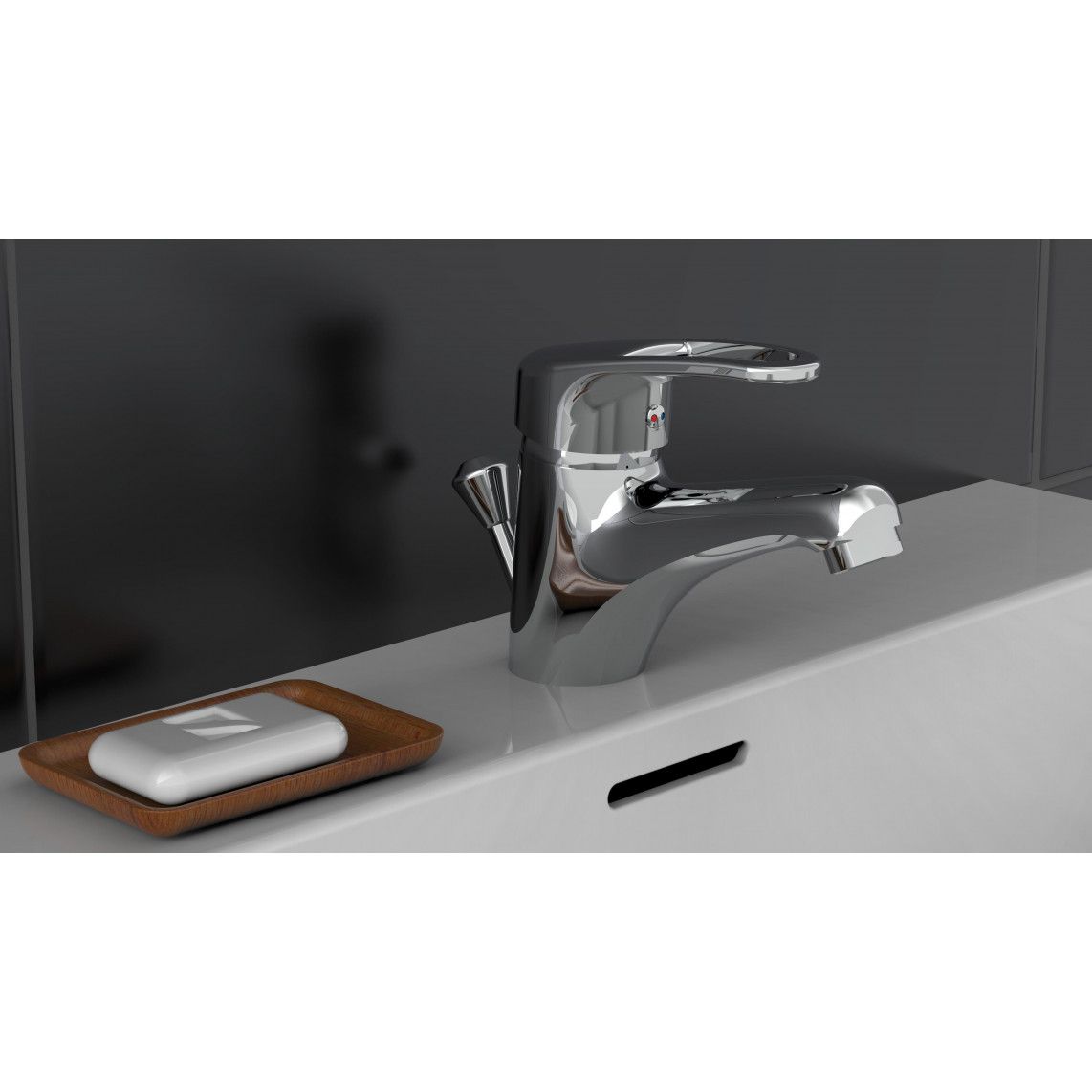 35010 BATONI Mitigeur lavabo, chromé vue 3