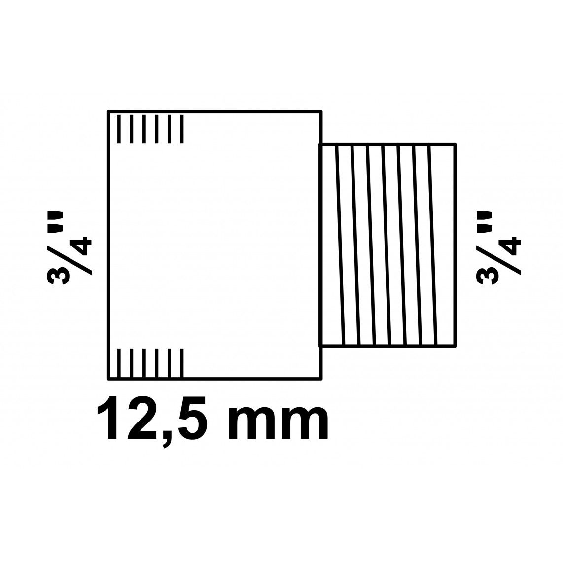 989327155 LT Extension de robinet, vierge, 3/4" x 12,5 mm vue 2