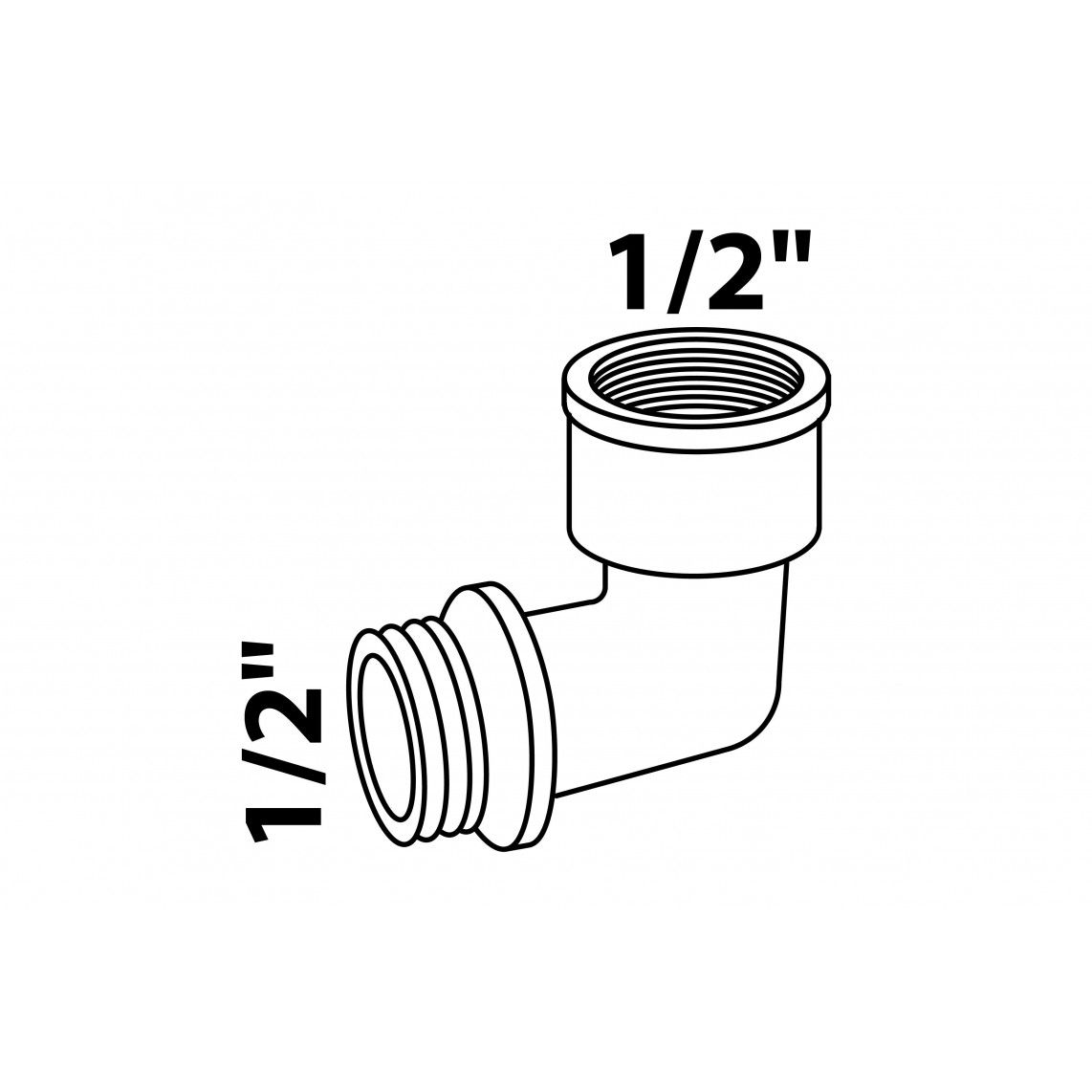 989392355 Angle 90°, brass, 1/2" female x 1/2" male vue 2