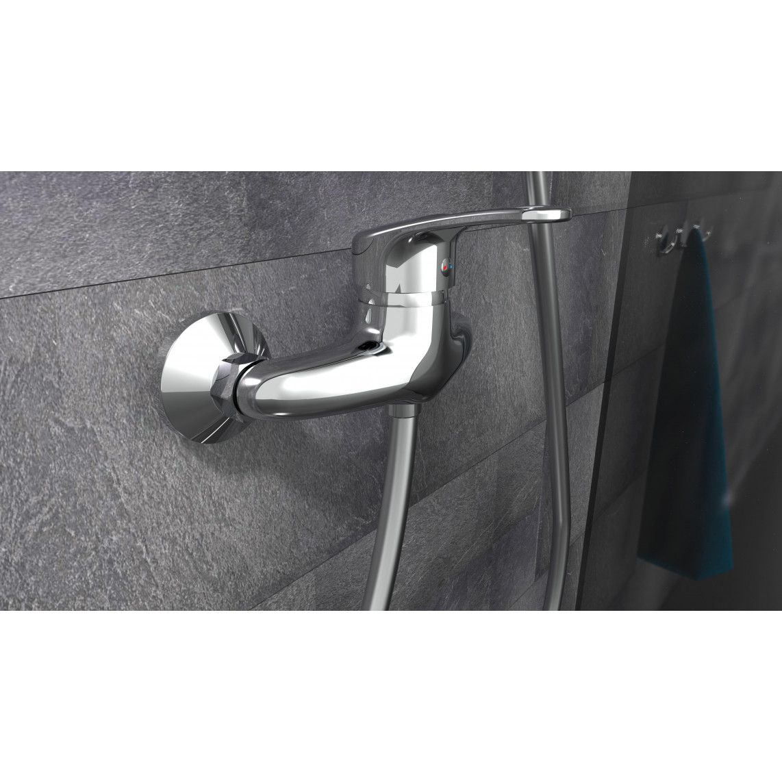35040 BATONI Shower mixer, chrome vue 3