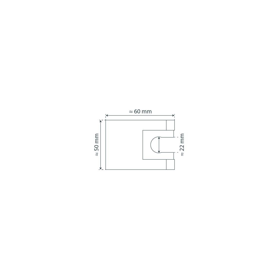 66111 Douchehouder, chroom, Wandmontage vue 3