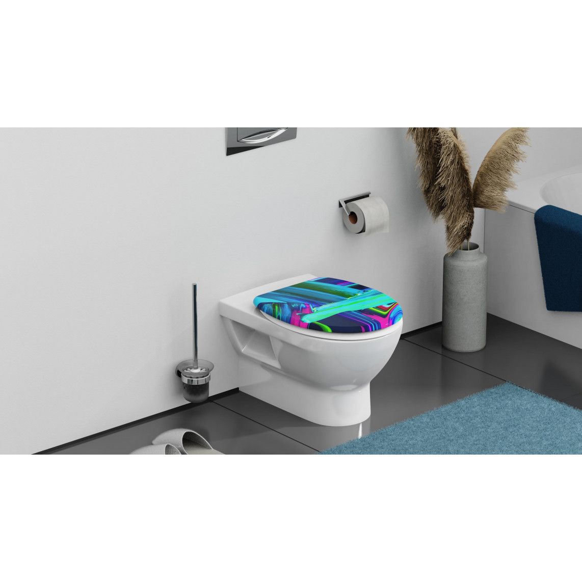82191 abattant WC en Duroplast, NEON PAINT, avec frein de chute vue 11