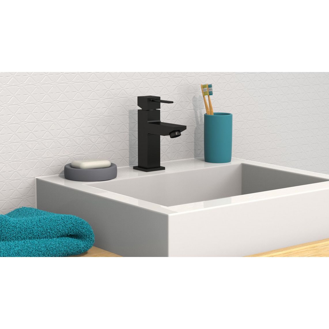 NI075THI-B CALVINO Mitigeur lavabo, noir mat vue 9