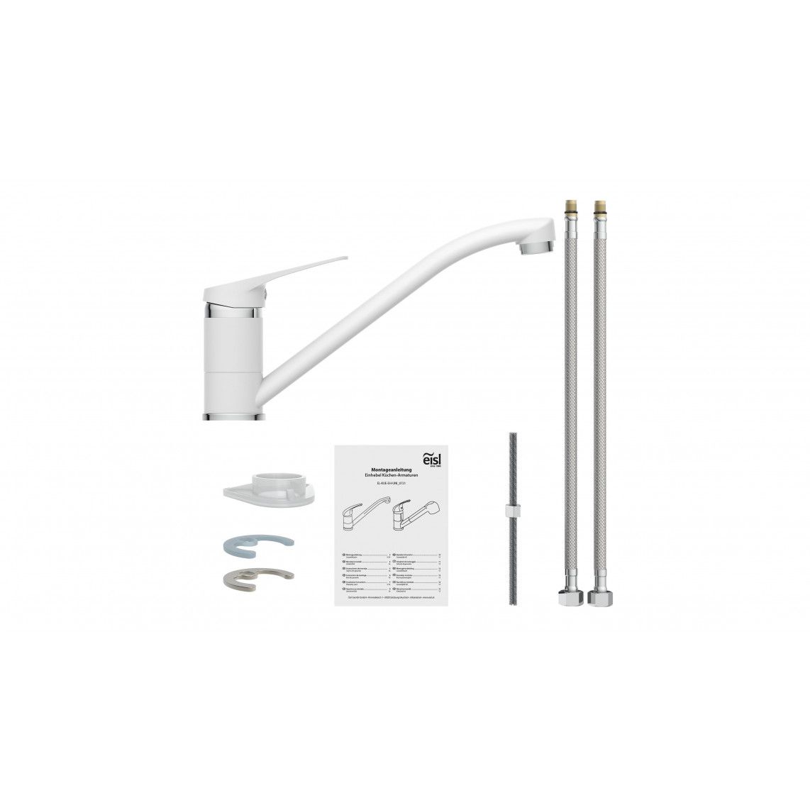 NI182SCR-W SPEED Keukenkraan, wit/chroom vue 5