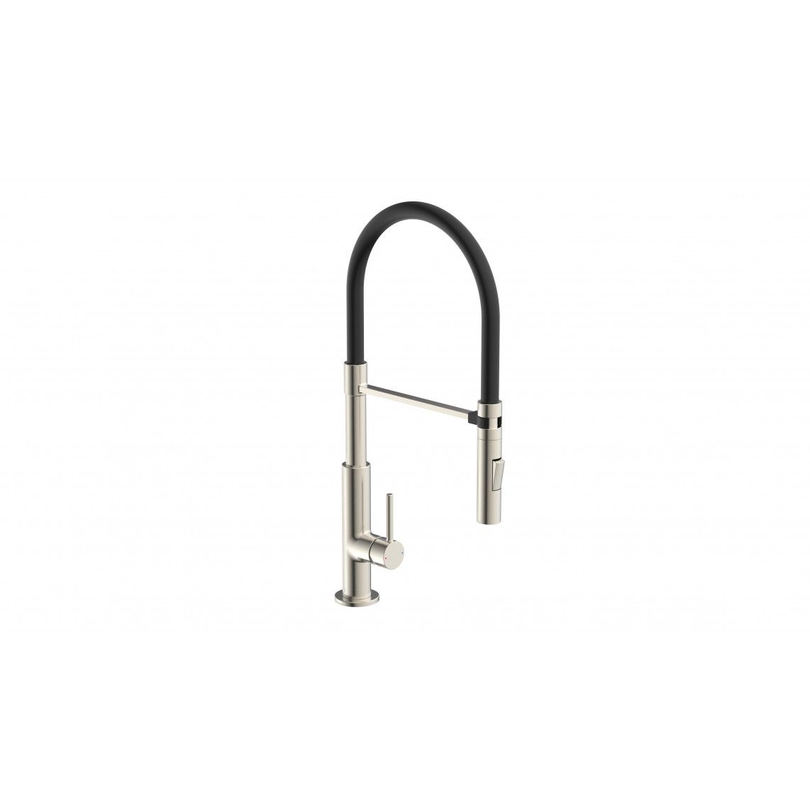 23138 DESIGN Sink mixer, stainless steel look, with soft-touch hose black/red/grey vue 2