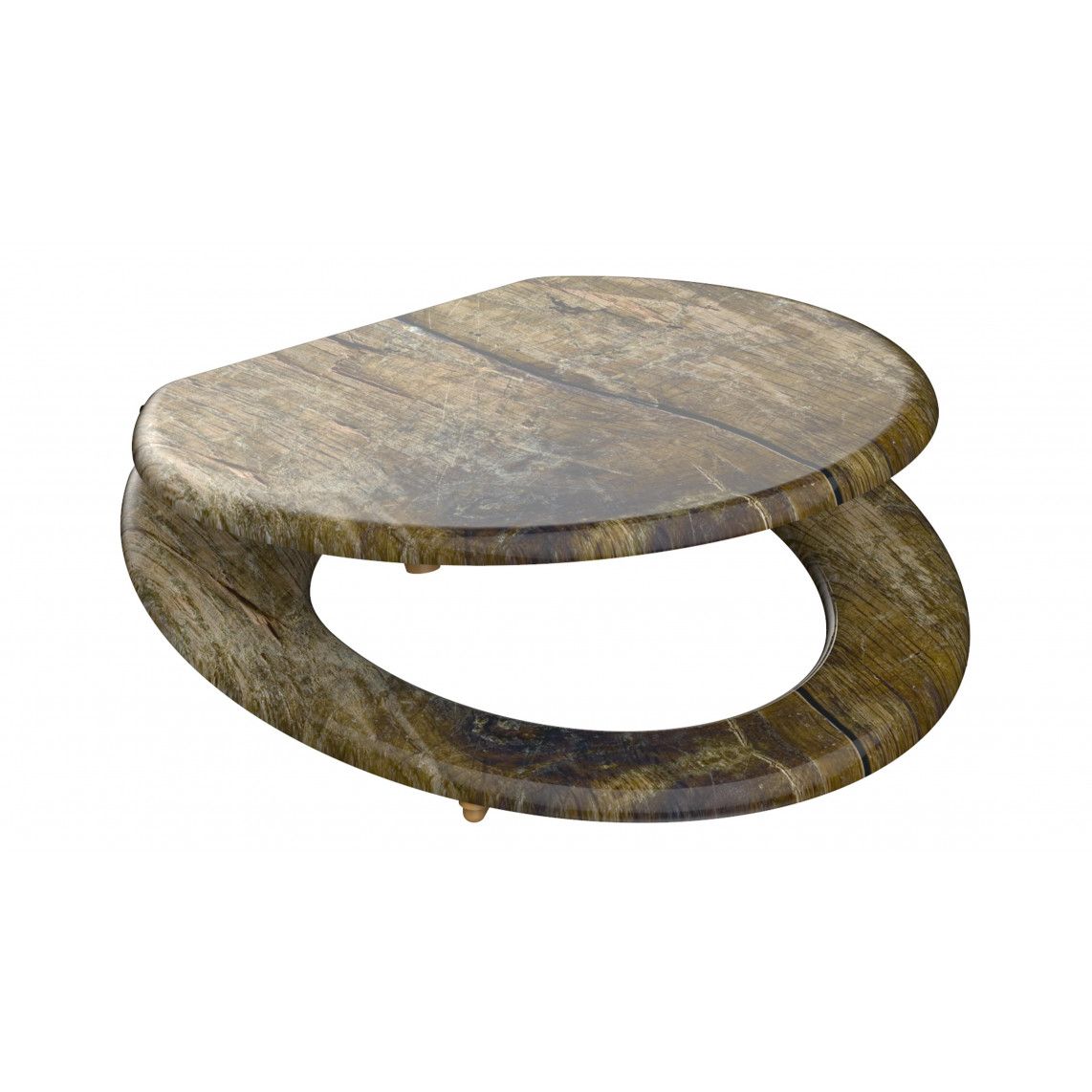 80024 MDF Toilet seat SOLID WOOD vue 3