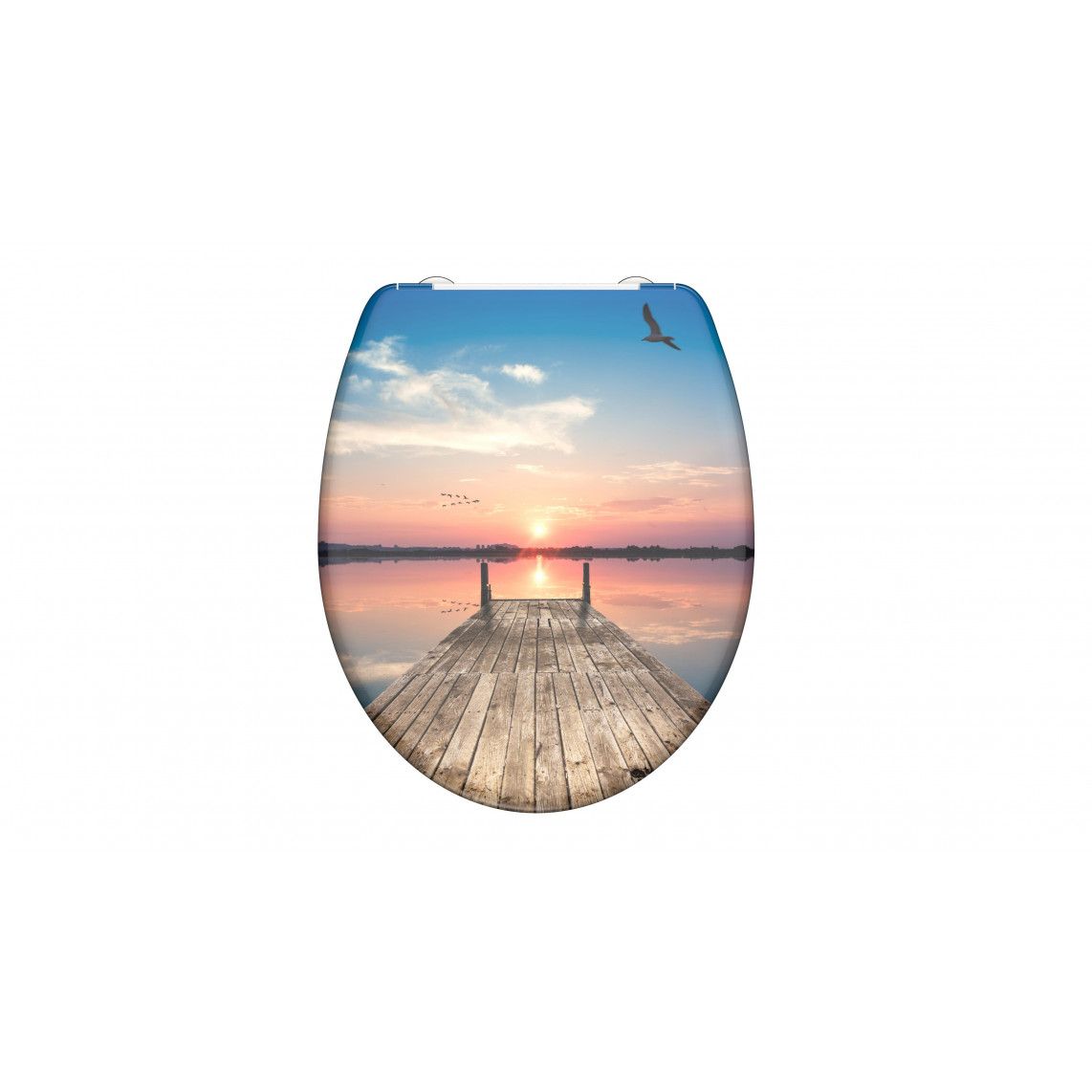 82378 Duroplast Toilet seat SUNSET SKY, with soft close and quick release vue 2