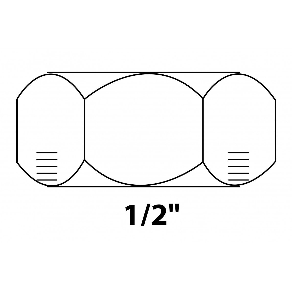 989432355 MS eindkap, blanco, 1/2"BI vue 2