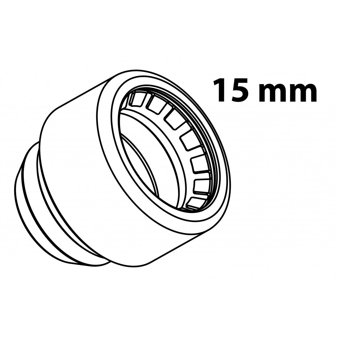 989474117 MS eindkap, blanco, 15 mm, 1 mof, (S301), vue 2