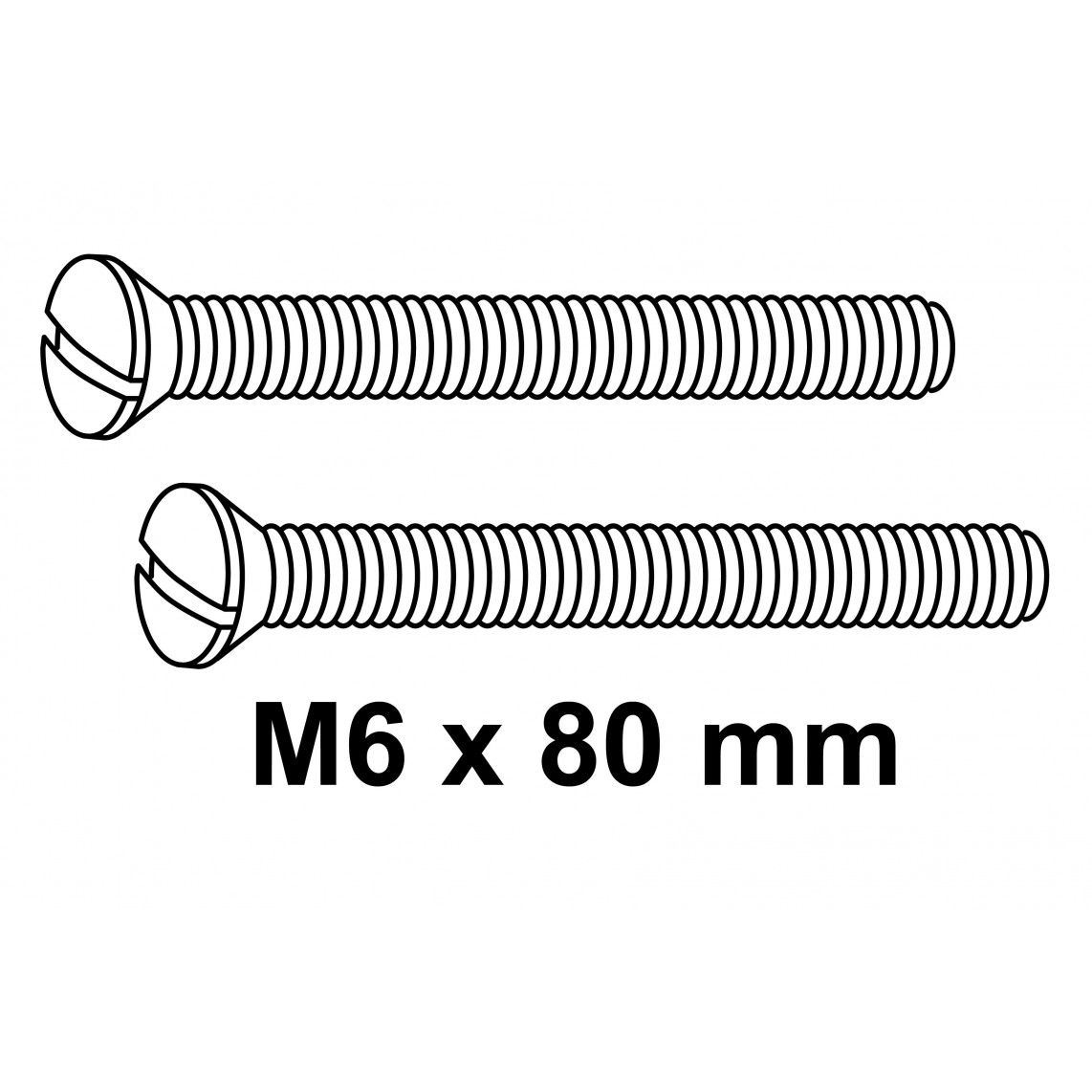 988050048 Metaal Simplex schroef, M6 x 80 mm (2x) vue 2