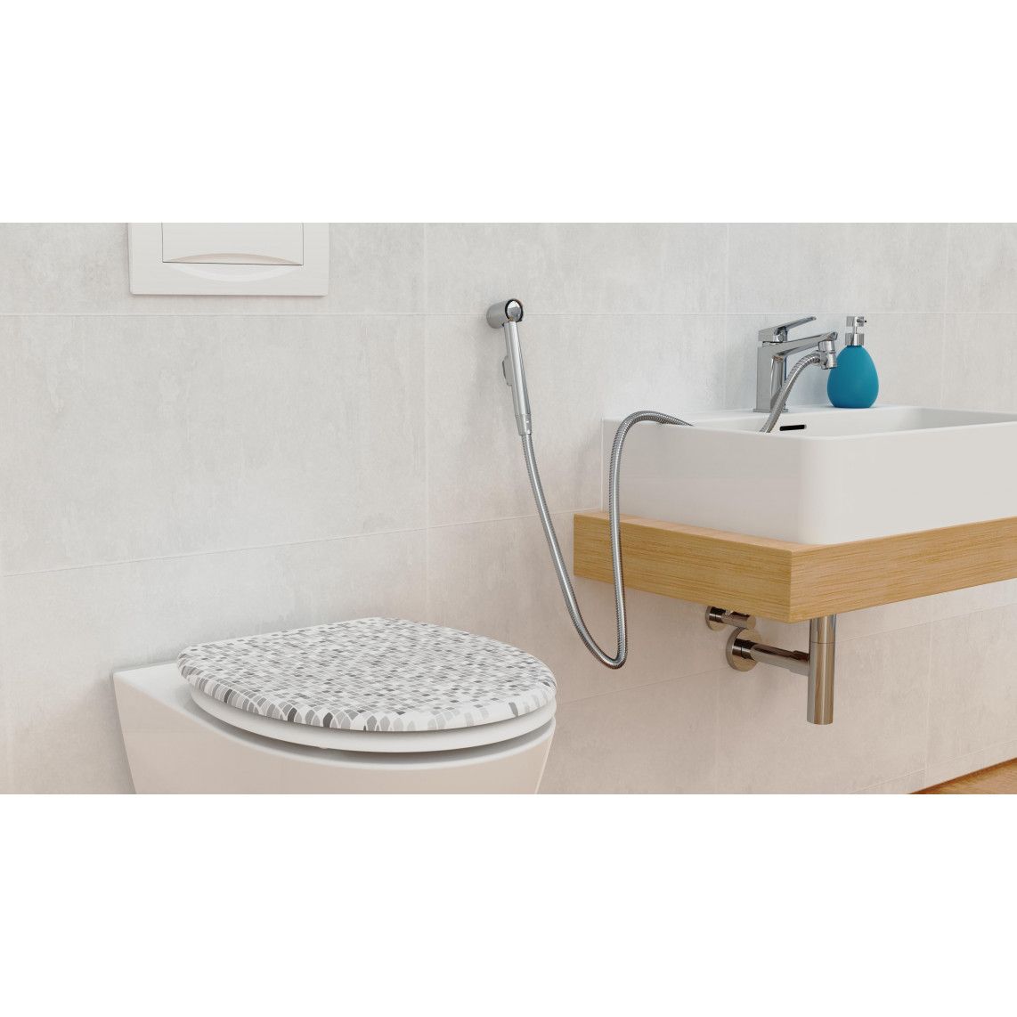 DX22 Wastafel handdouche set, chroom vue 4