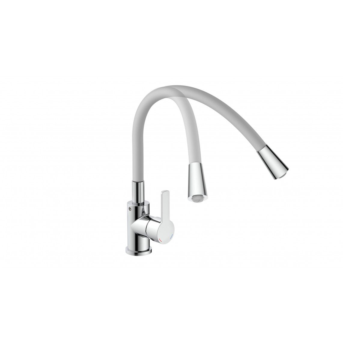 NI186FLHG FLEXO Mitigeur évier, chromé/gris clair, avec flexible soft-touch vue 2