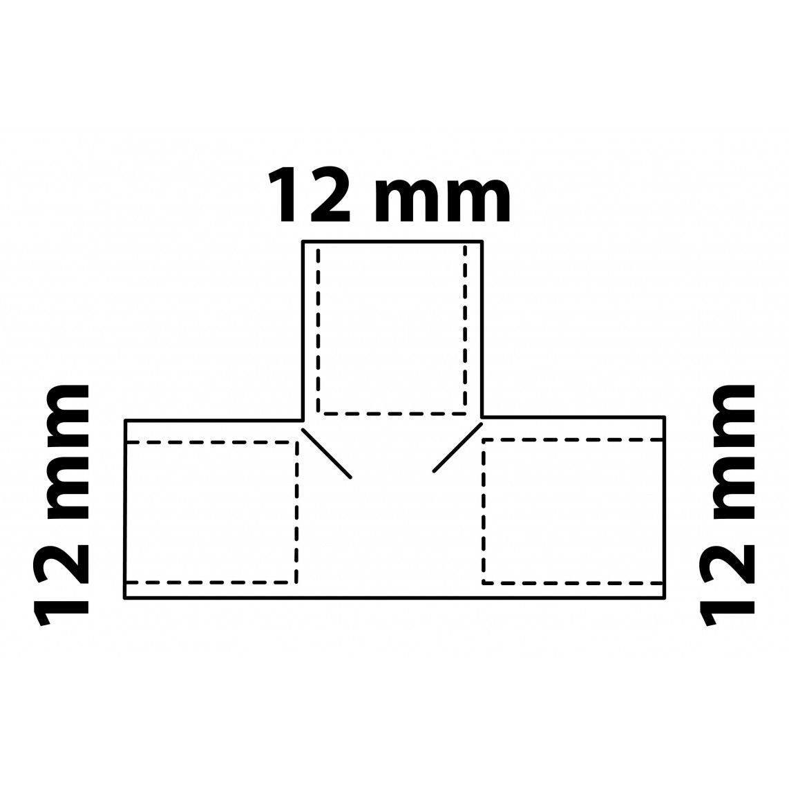 989042055 Tee piece, copper solder fitting, 12 mm, 3 sockets vue 3
