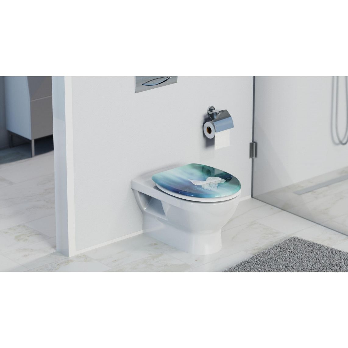 82153 Duroplast WC-zitting FALLEN LEAF, met valrem vue 10