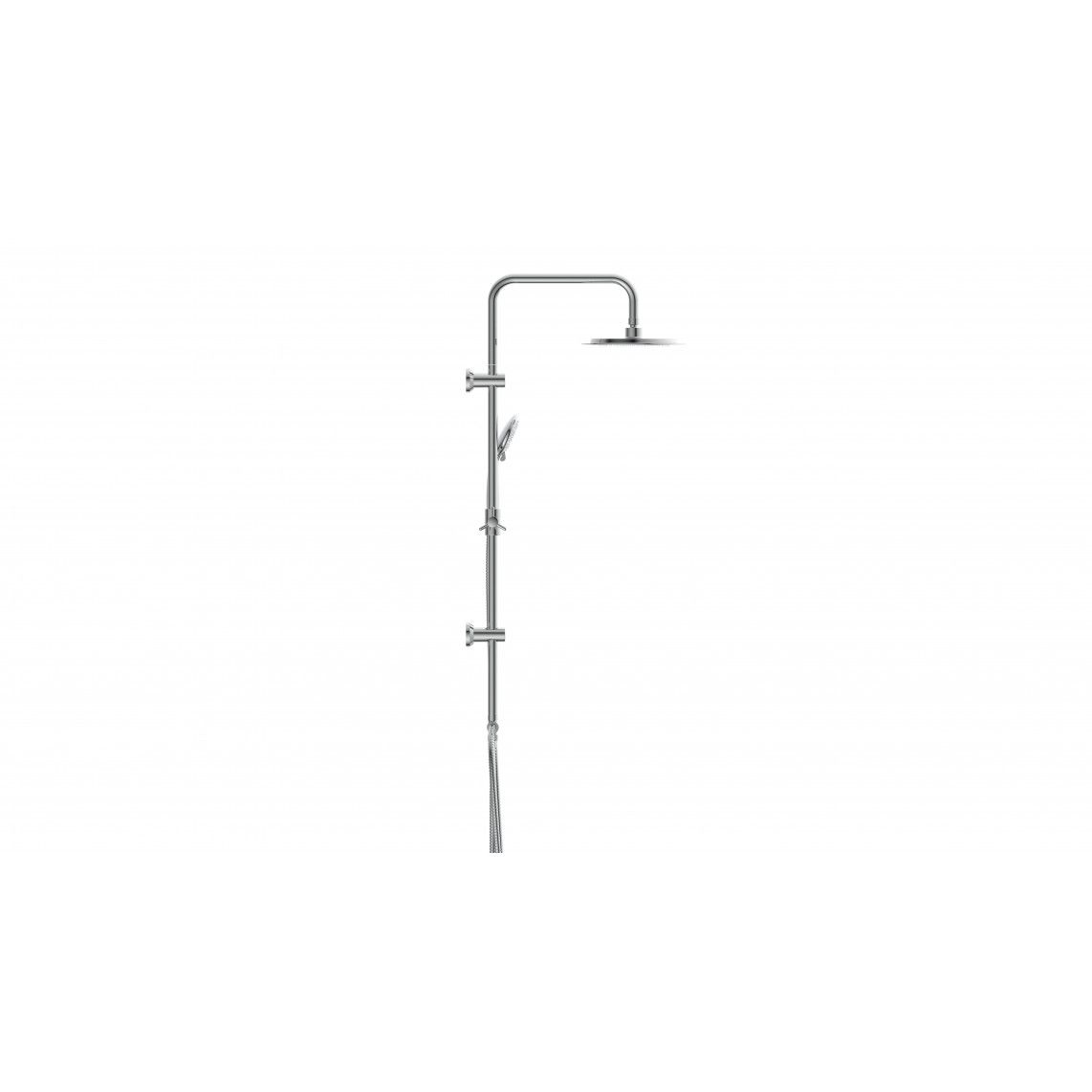 DX12009 Regendouche set om te lijmen, chroom vue 4