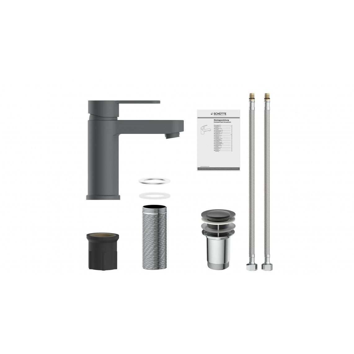 34214 ELEPHANT Wash basin mixer, anthracite matt vue 4