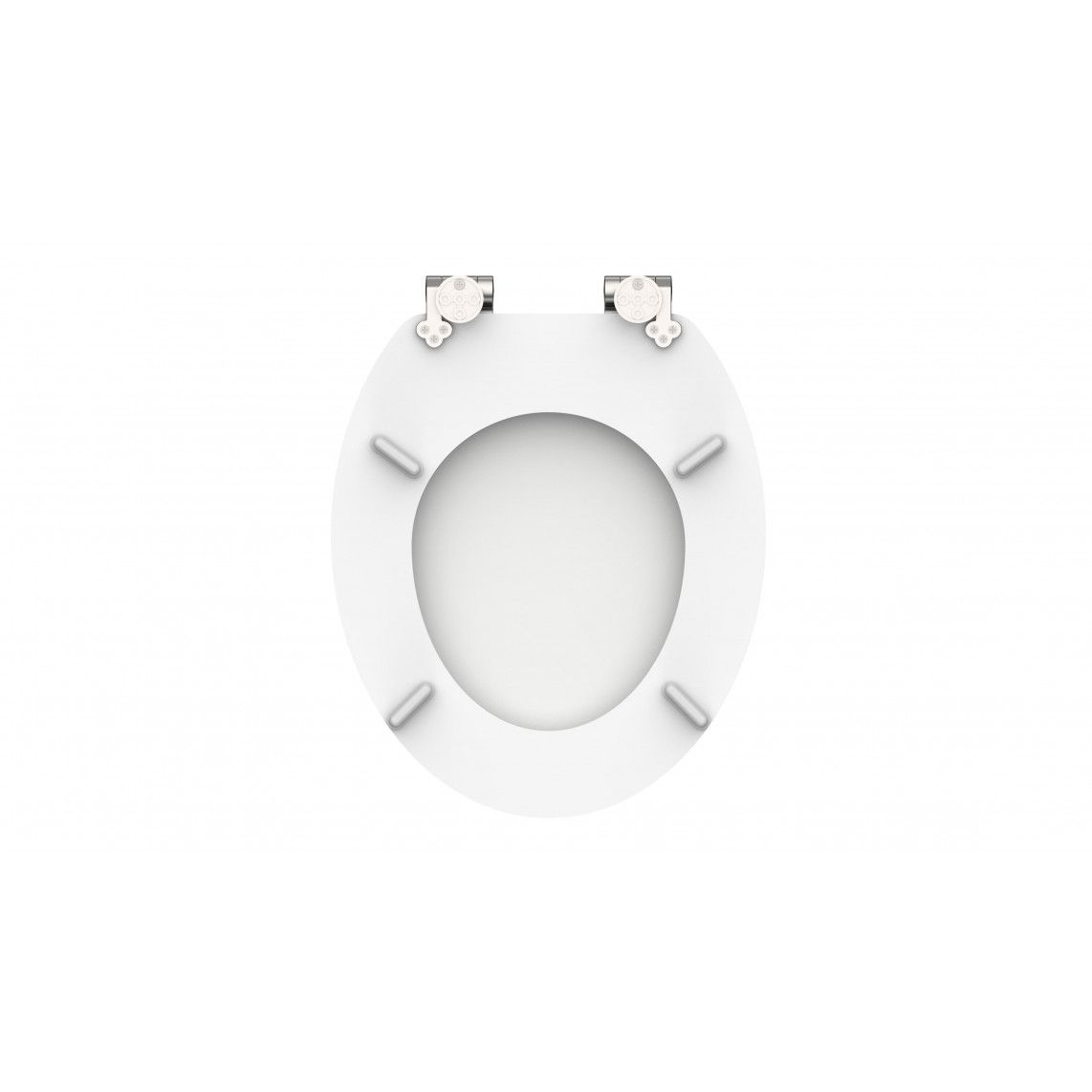 84100 abattant WC avec noyau en bois WHITE, avec frein de chute vue 5