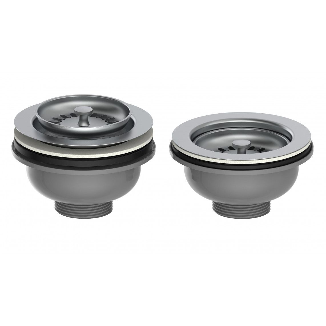 98835249 ECO-SAVE KS korfventiel, Grijs, 1 1/2"BU, RVS-ontruimingskelk en zeef Ø114 mm vue 3