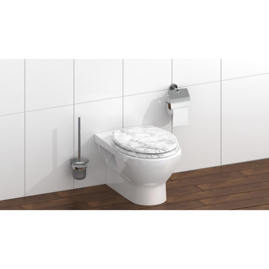 80194 abattant WC en MDF MARMOR STONE, avec frein de chute vue 8