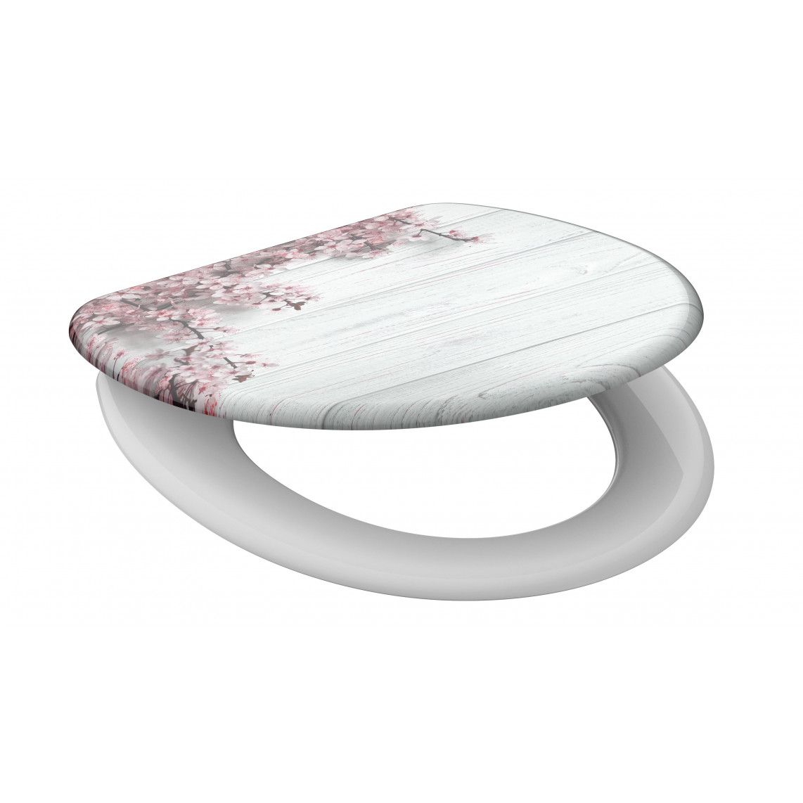 82197 Duroplast Toilet seat FLOWERS& WOOD, with soft close vue 3