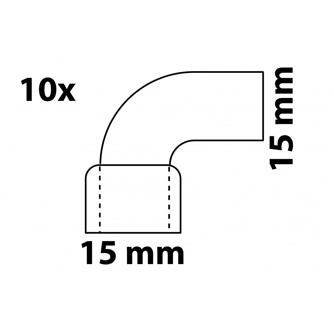989267455 CU coude 90°, vierge, 15 mm, 1 manchon (5092) (10x) vue 2