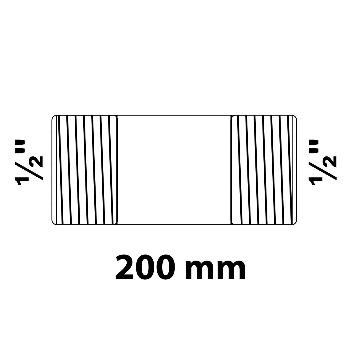 989821755 FM mamelon double, galvanisé, 1/2" x 200 mm, (23) vue 2