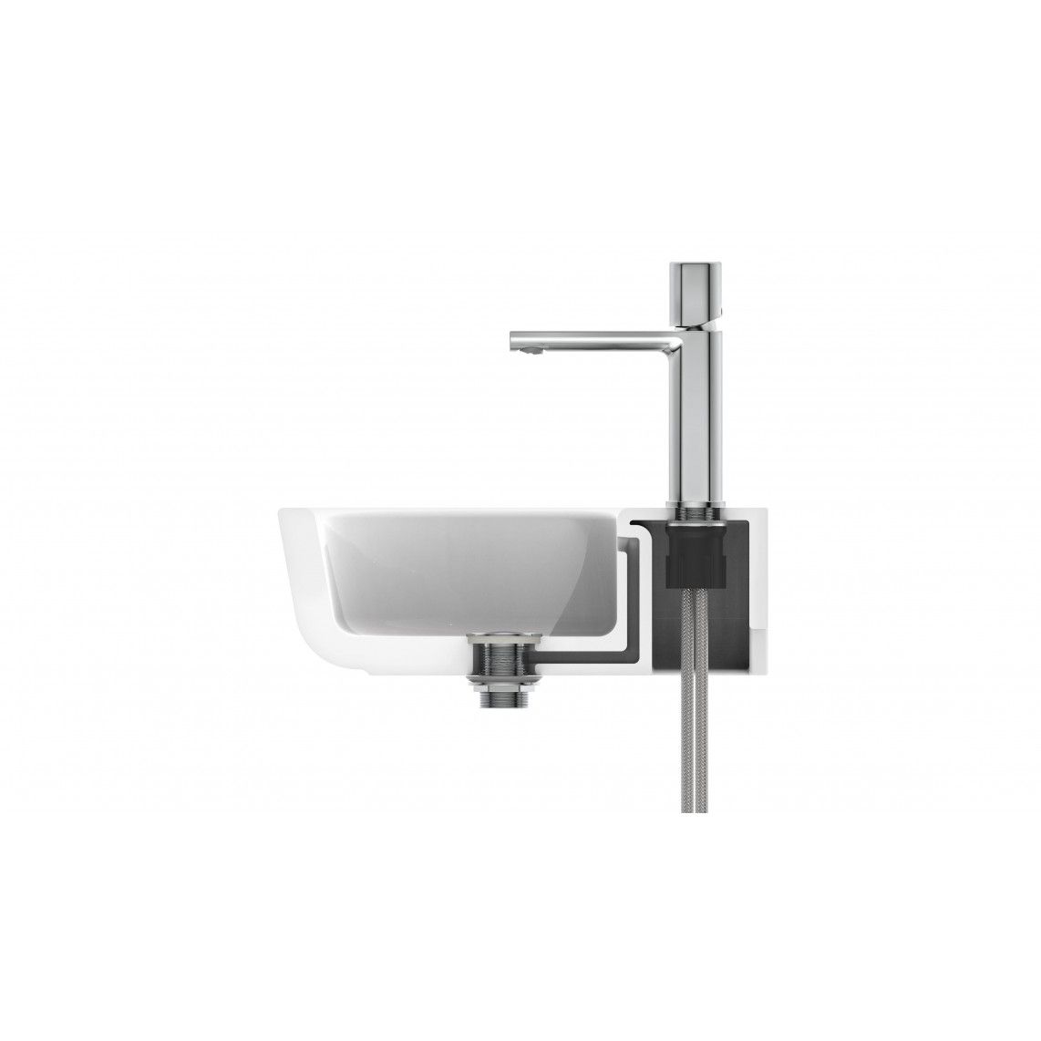 33610 NEW YORK Mitigeur lavabo, chromé vue 3