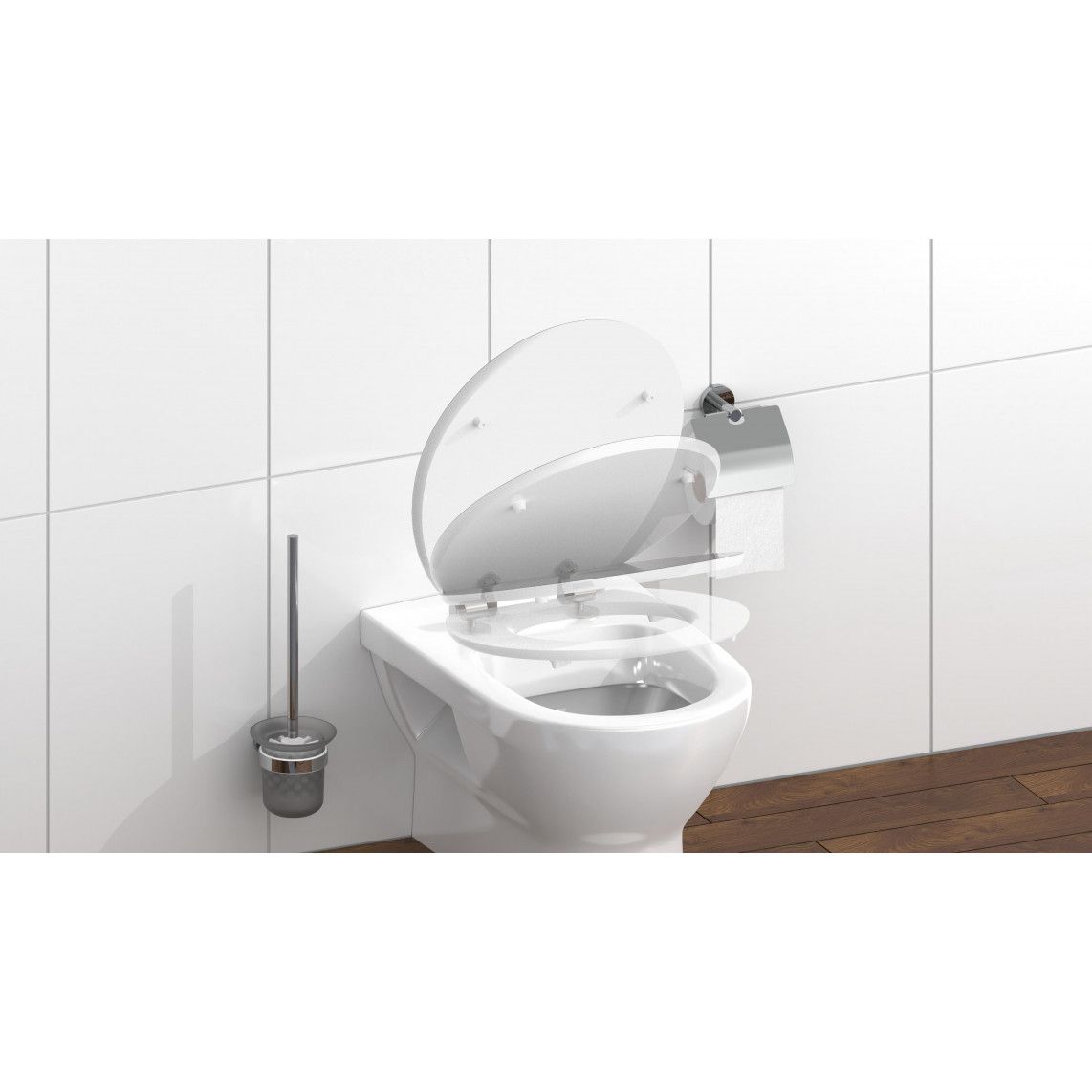 80535 abattant WC en MDF HG BLACK STONE, avec frein de chute vue 9