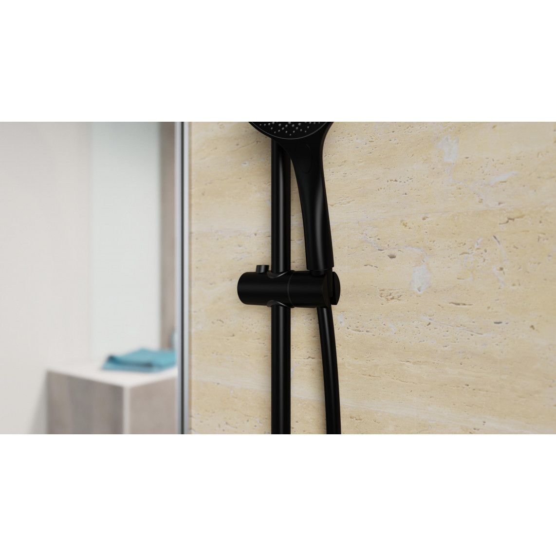 64996 CAPRI Set barre de douche, noir mat vue 9