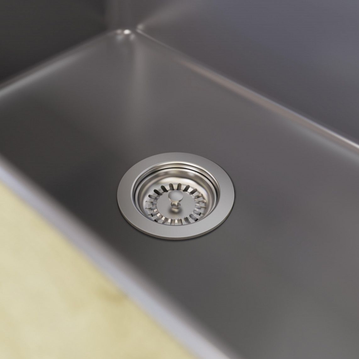 98835340 KS bonde à panier, 1 1/2" M, acier inoxydable calice d'évacuation & tamis Ø114 mm, avec 1" raccord de trop plein vue 10
