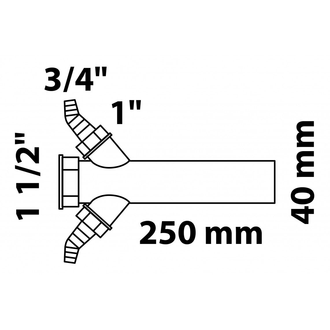98837149 ECO-SAVE KS tube plongeur, Gris, 1 1/2" F x 250 mm, pour DN 40 mm siphon, avec 3/4" raccordement d'appareil double vue 2