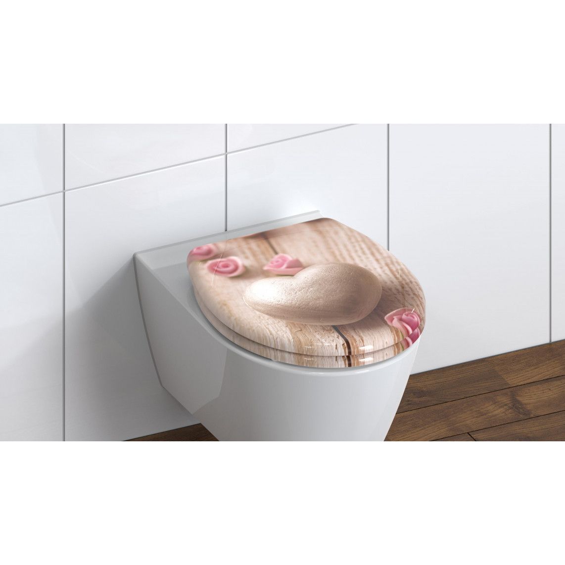 82370 abattant WC en Duroplast ROMANTIC, avec frein de chute et déclipsable vue 7