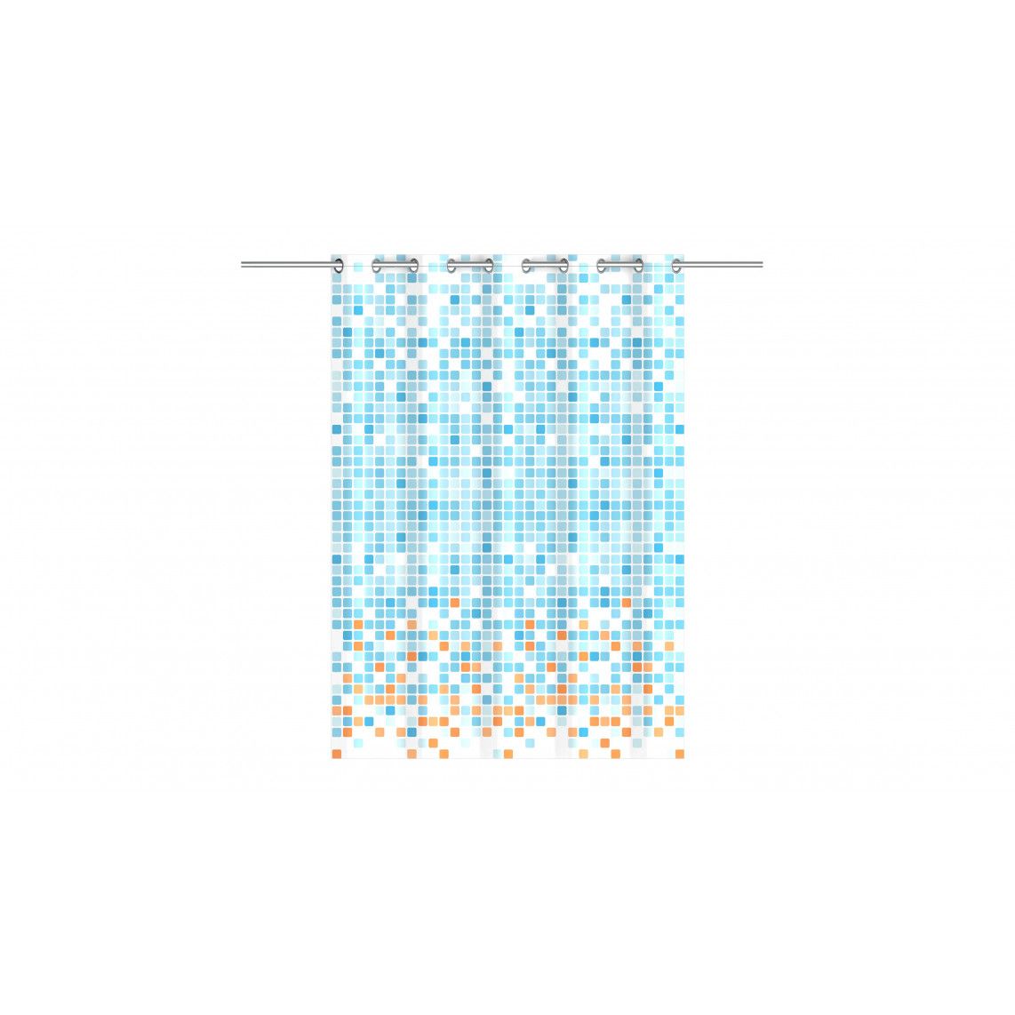 BA0402 rideau de douche, mosaïque bleu/orange vue 2