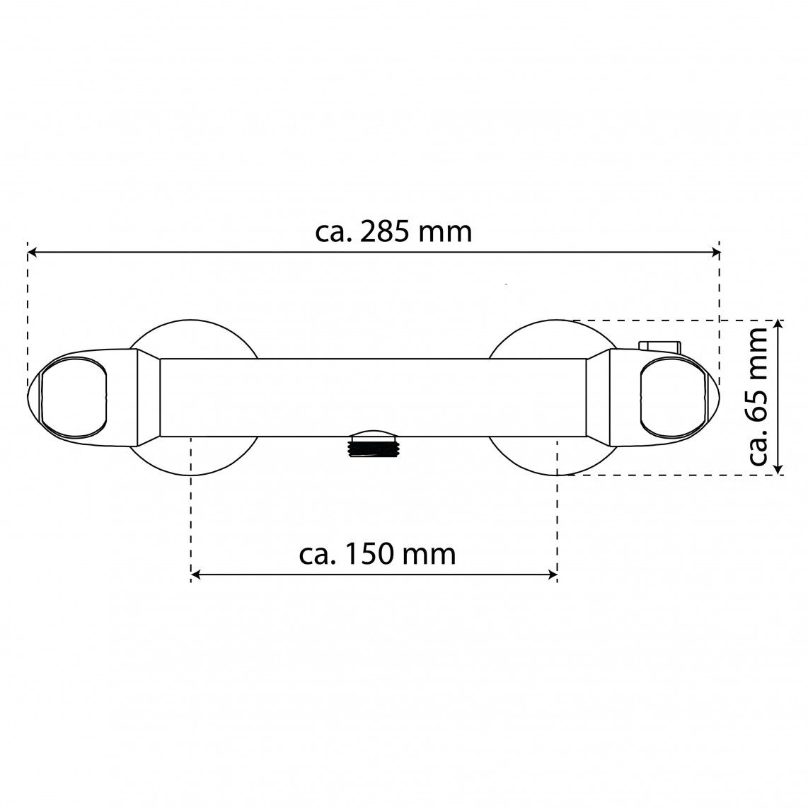 CLT168VCR VITAL Thermostatische douchekraan, chroom vue 5