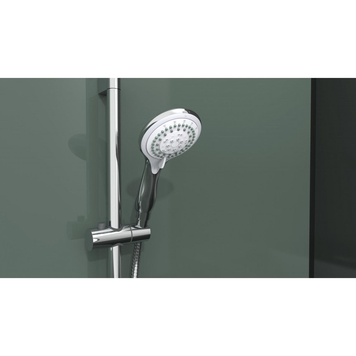 DX6041 BIOLUX Hand shower, chrome vue 3