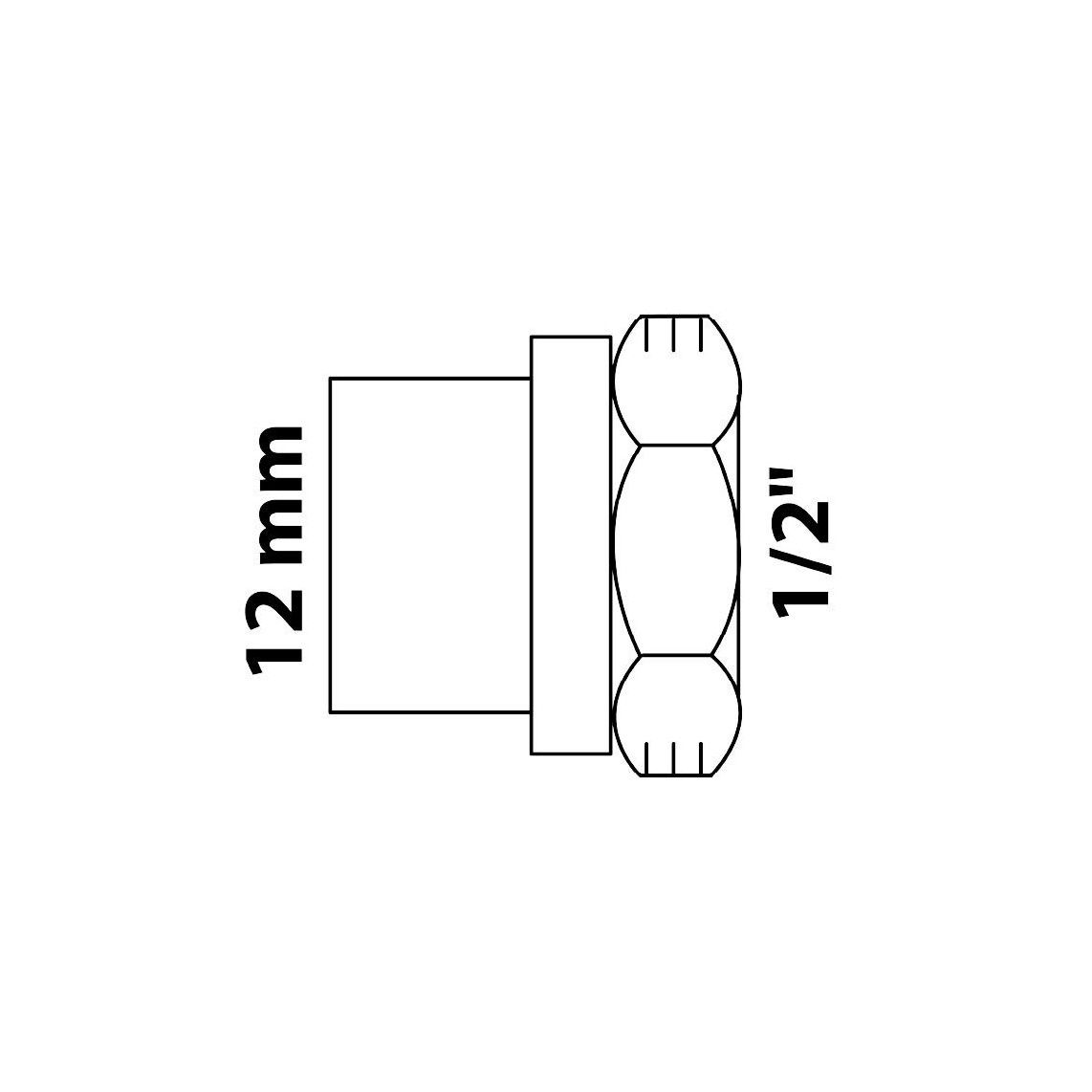 989108017 BR overgangsmof, blanco, 12 mm x 1/2"BI, 1 mof, (4270g) vue 2