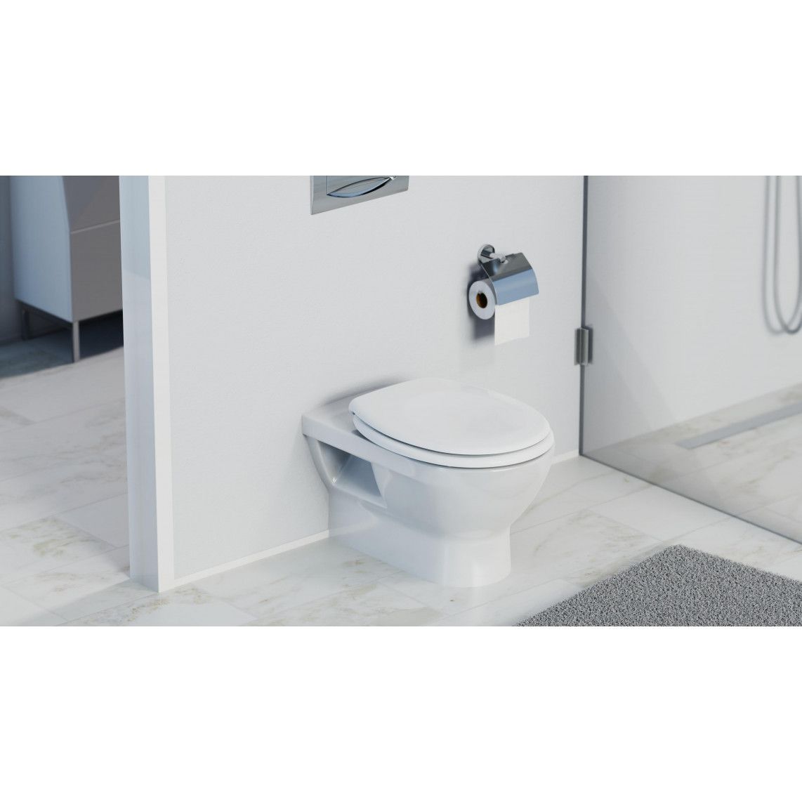 82000 Duroplast WC-zitting WHITE vue 8