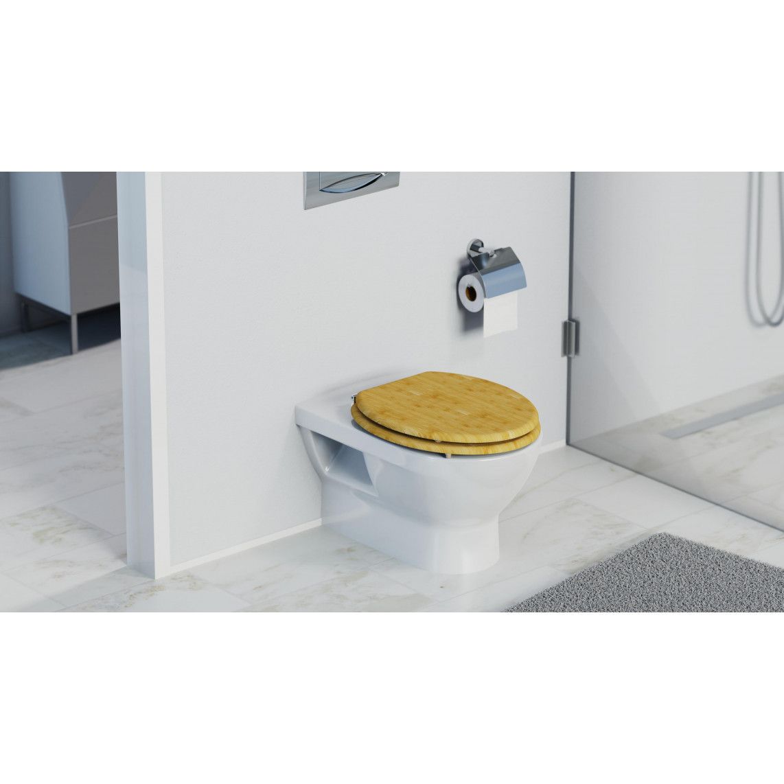 81001 abattant WC en bambou NATURAL BAMBOO vue 10