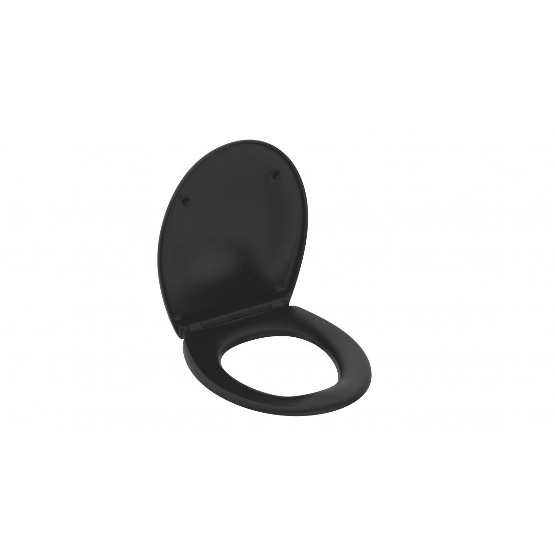 82410 Duroplast WC-zitting zwart, met valrem en afneembaar vue 3