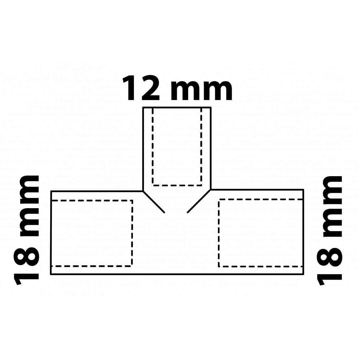 989276055 CU Té de réduction, vierge, 18 mm x 12 mm x 18 mm, 3 manchons (5130) vue 3