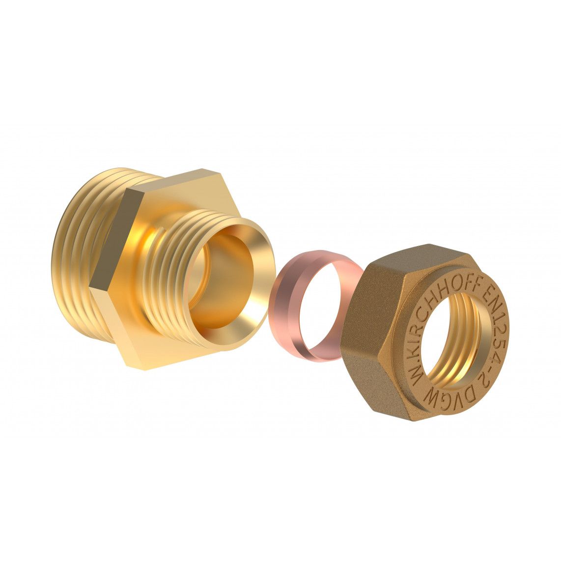 989457517 LT pièce intermédiaire, vierge, 15 mm x 3/4" M, raccord à serrer pour tube en cuivre, vue 3
