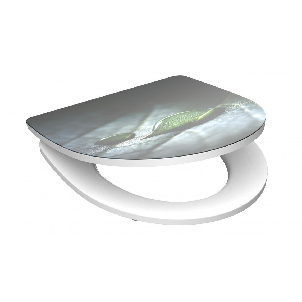82583 Duroplast HG WC-zitting RAINDROP, met valrem en afneembaar vue 2