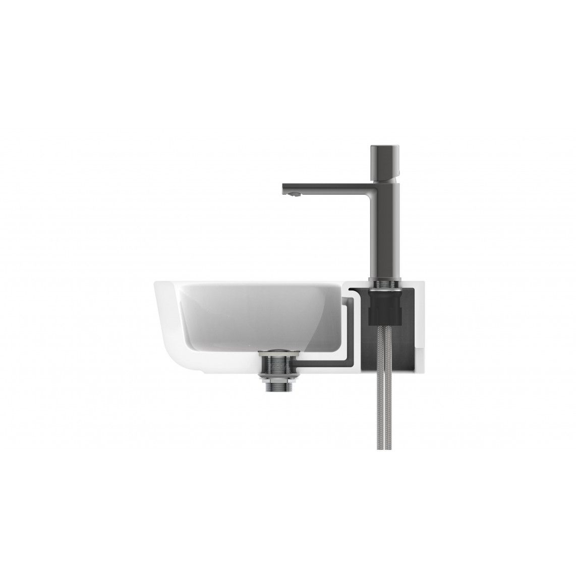 33612 NEW YORK Mitigeur lavabo, graphite mat vue 5