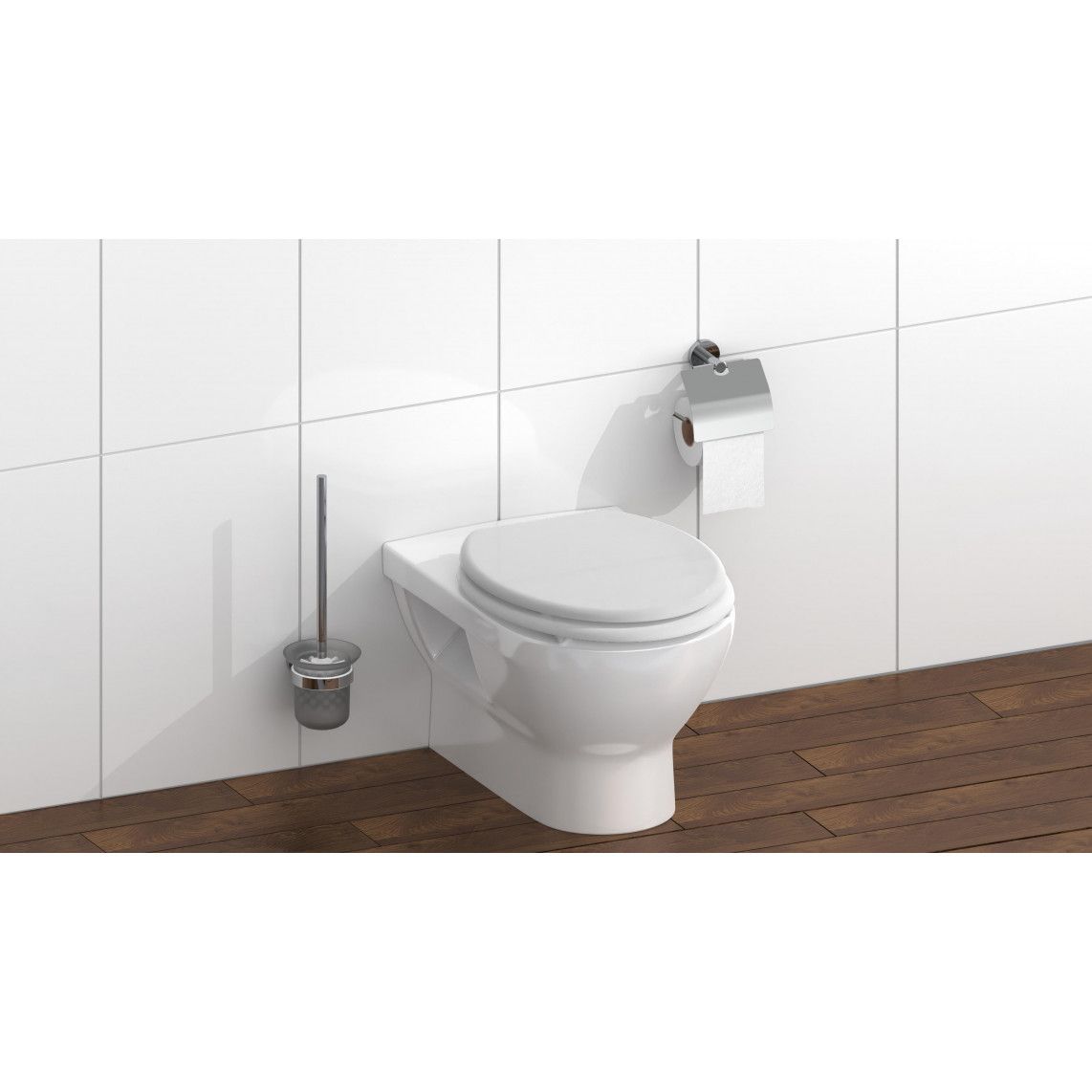 84000 abattant WC avec noyau en bois WHITE vue 6