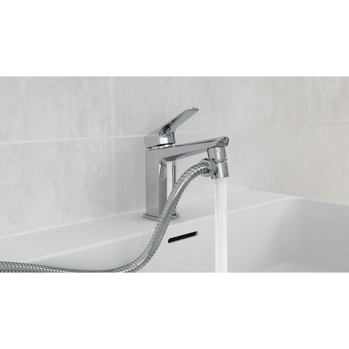 DX22 Wastafel handdouche set, chroom vue 2